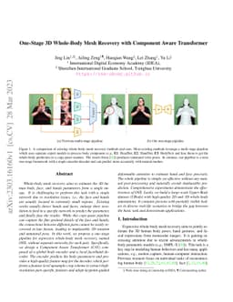 One-Stage 3D Whole-Body Mesh Recovery with Component Aware Transformer
