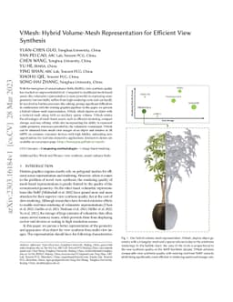 VMesh: Hybrid Volume-Mesh Representation for Efficient View Synthesis