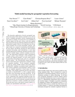 Multi-modal learning for geospatial vegetation forecasting