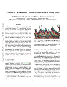 CCuantuMM: Cycle-Consistent Quantum-Hybrid Matching of Multiple Shapes