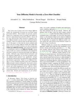 Your Diffusion Model is Secretly a Zero-Shot Classifier