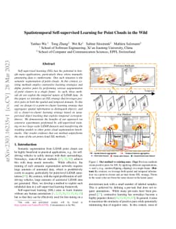 Spatiotemporal Self-supervised Learning for Point Clouds in the Wild