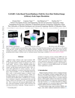 CuNeRF: Cube-Based Neural Radiance Field for Zero-Shot Medical Image
  Arbitrary-Scale Super Resolution