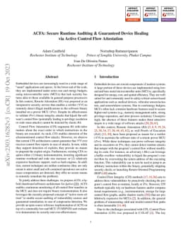 ACFA: Secure Runtime Auditing & Guaranteed Device Healing via Active
  Control Flow Attestation