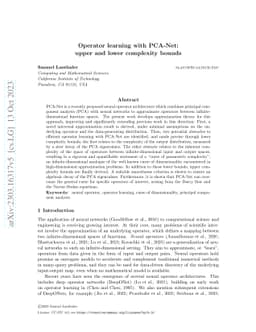 Operator learning with PCA-Net: upper and lower complexity bounds