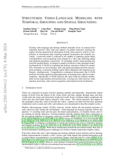 Structured Video-Language Modeling with Temporal Grouping and Spatial
  Grounding