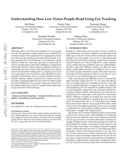 Understanding How Low Vision People Read Using Eye Tracking