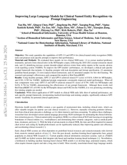 Improving Large Language Models for Clinical Named Entity Recognition
  via Prompt Engineering