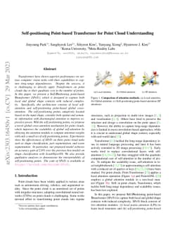 Self-positioning Point-based Transformer for Point Cloud Understanding