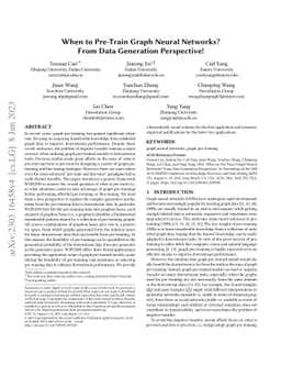 When to Pre-Train Graph Neural Networks? From Data Generation
  Perspective!