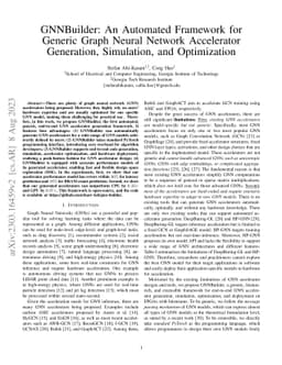 GNNBuilder: An Automated Framework for Generic Graph Neural Network
  Accelerator Generation, Simulation, and Optimization