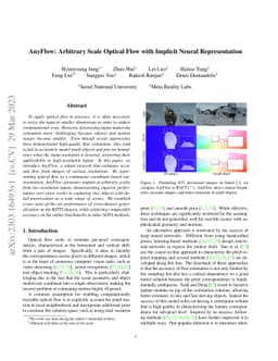 AnyFlow: Arbitrary Scale Optical Flow with Implicit Neural
  Representation