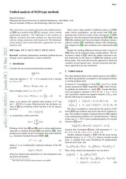 Unified analysis of SGD-type methods