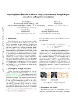 Improving Object Detection in Medical Image Analysis through Multiple
  Expert Annotators: An Empirical Investigation