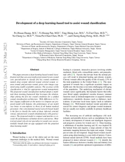 Development of a deep learning-based tool to assist wound classification