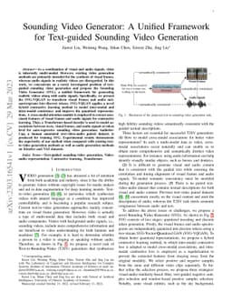 Sounding Video Generator: A Unified Framework for Text-guided Sounding
  Video Generation