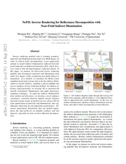 NeFII: Inverse Rendering for Reflectance Decomposition with Near-Field
  Indirect Illumination