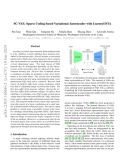 SC-VAE: Sparse Coding-based Variational Autoencoder with Learned ISTA