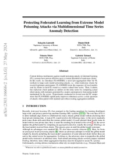 Protecting Federated Learning from Extreme Model Poisoning Attacks via
  Multidimensional Time Series Anomaly Detection
