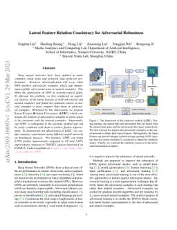 Latent Feature Relation Consistency for Adversarial Robustness