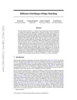 Diffusion Schrödinger Bridge Matching