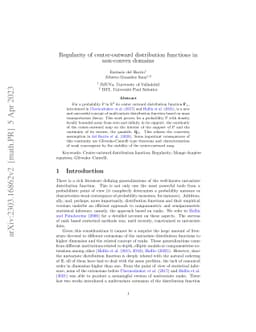 Regularity of center-outward distribution functions in non-convex
  domains