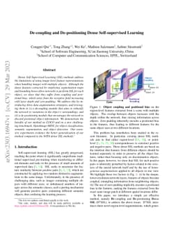 De-coupling and De-positioning Dense Self-supervised Learning