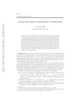 Sparse joint shift in multinomial classification