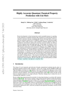 Highly Accurate Quantum Chemical Property Prediction with Uni-Mol+