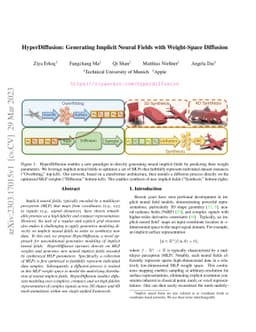 HyperDiffusion: Generating Implicit Neural Fields with Weight-Space
  Diffusion