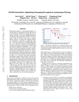 DAMO-StreamNet: Optimizing Streaming Perception in Autonomous Driving