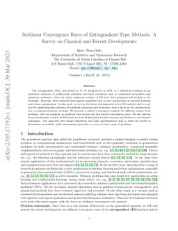 Sublinear Convergence Rates of Extragradient-Type Methods: A Survey on
  Classical and Recent Developments
