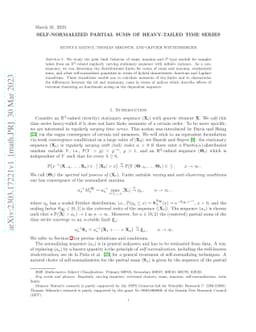 Self-normalized partial sums of heavy-tailed time series