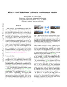 PMatch: Paired Masked Image Modeling for Dense Geometric Matching
