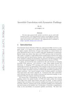 Invertible Convolution with Symmetric Paddings