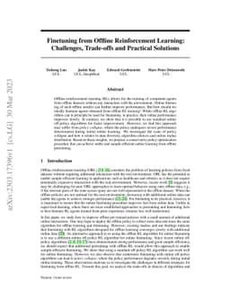 Finetuning from Offline Reinforcement Learning: Challenges, Trade-offs
  and Practical Solutions