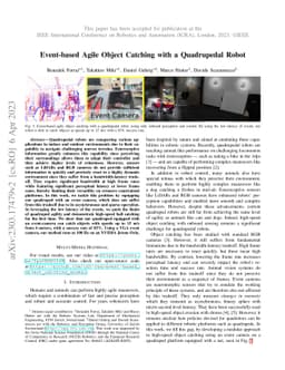 Event-based Agile Object Catching with a Quadrupedal Robot
