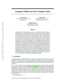 Language Models can Solve Computer Tasks
