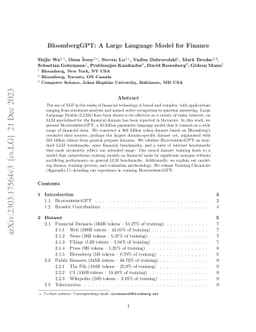 BloombergGPT: A Large Language Model for Finance