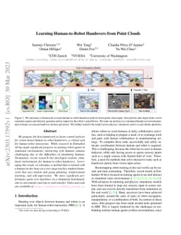 Learning Human-to-Robot Handovers from Point Clouds