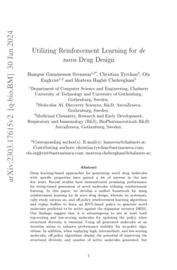 Utilizing Reinforcement Learning for de novo Drug Design