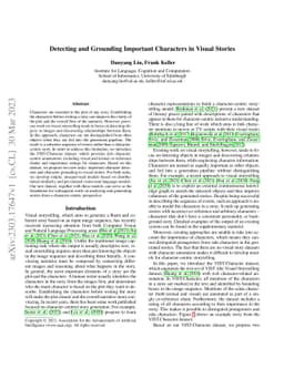 Detecting and Grounding Important Characters in Visual Stories