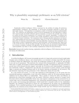 Why is plausibility surprisingly problematic as an XAI criterion?