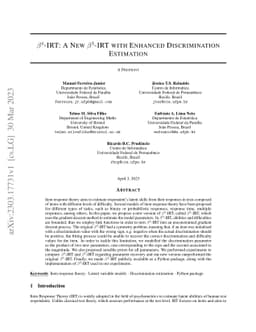 $β^{4}$-IRT: A New $β^{3}$-IRT with Enhanced Discrimination
  Estimation