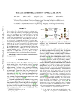 Towards Adversarially Robust Continual Learning