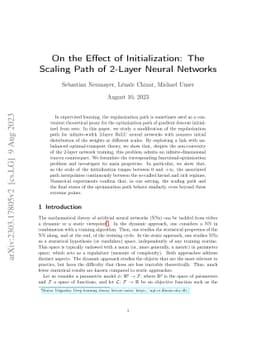 On the Effect of Initialization: The Scaling Path of 2-Layer Neural
  Networks