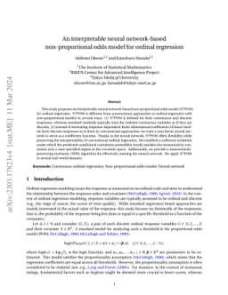 An interpretable neural network-based non-proportional odds model for
  ordinal regression