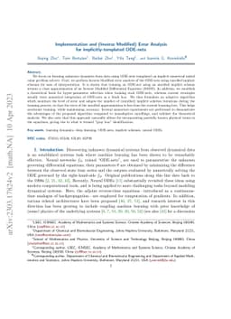 Implementation and (Inverse Modified) Error Analysis for
  implicitly-templated ODE-nets