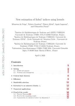 New estimation of Sobol' indices using kernels