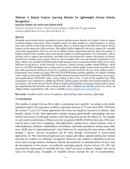 WSense: A Robust Feature Learning Module for Lightweight Human Activity
  Recognition